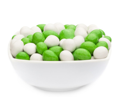 WHITE &amp; GREEN PEANUTS Muster