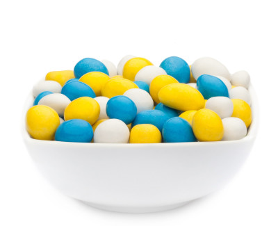 WHITE, YELLOW &amp; BLUE PEANUTS Muster