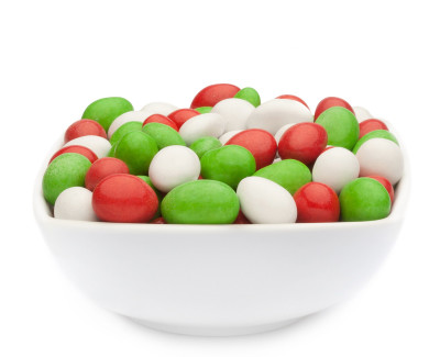 WHITE, RED &amp; GREEN PEANUTS Muster